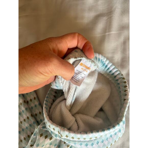 Gymboree teal pattern fleece lined leggings size 7/8 - Picture 2 of 3